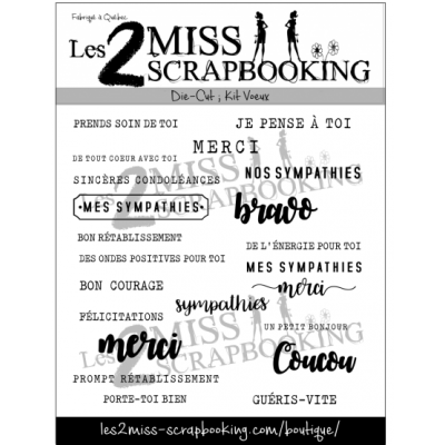 Les 2 Miss scrapbooking - Éphéméra «Kit Voeux» fond blanc